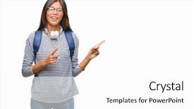  Presentation with young college student diagnosis of chlamydia - Amazing PPT layouts having thai smile - young asian student woman wearing backdrop and a white colored foreground