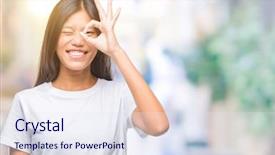  Presentation with asian - Beautiful slides featuring thai smile - young asian woman over isolated backdrop and a  colored foreground