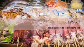  Presentation with food market - Audience pleasing slides consisting of thai-street-food-at-night backdrop and a coral colored foreground