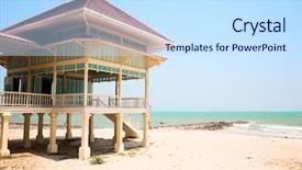  Presentation with thailand - Colorful slide deck enhanced with thai style - palace mrigadayavan marukhathaiyawan in cha-am backdrop and a sky blue colored foreground