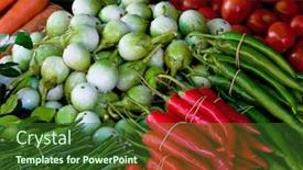  Presentation with thai food - Amazing slides having thai vegetables for thai food backdrop and a forest green colored foreground