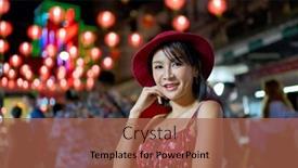  Presentation with bangkok - Slides with thai-woman-at-nightmarket background and a red colored foreground