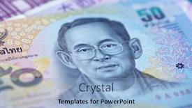  Presentation with halloween flying bats note - Cool new PPT theme with thailand-50-bath-note-closeup backdrop and a light blue colored foreground