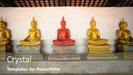  Presentation with ayutthaya - Slide deck with thailand-ayutthaya-statues-of-buddha background and a violet colored foreground