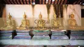  Presentation with ayutthaya - PPT theme featuring thailand-ayutthaya-statues-of-buddha background and a coral colored foreground