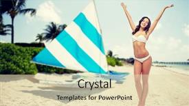  Presentation with rural tourism people adventure - Beautiful presentation theme featuring thailand dance - people summer vacation tourism backdrop and a  colored foreground