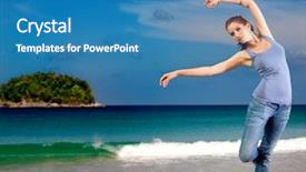  Presentation with group of three young girl - Slides enhanced with thailand dance - sporting a young girl has background and a  colored foreground