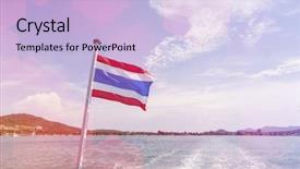  Presentation with flag of iran - PPT theme having thailand flag with boat wake background and a  colored foreground