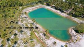  Presentation with lagoon - Slide deck having thailand free - aerial drone view of beautiful background and a coral colored foreground