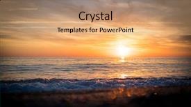  Presentation with sun - PPT theme with thailand free - silhouette of empty beach background and a coral colored foreground