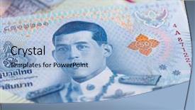  Presentation with 2018 - PPT theme having thailand king - banknotes of the tailand new background and a light blue colored foreground