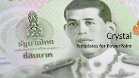  Presentation with 2018 - Cool new slide deck with thailand king - banknotes of the tailand new backdrop and a light gray colored foreground
