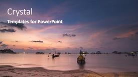  Presentation with cinematic - Audience pleasing presentation consisting of thailand-ocean-pier-ships-boats backdrop and a ocean colored foreground