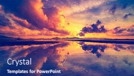  Presentation with nobody - Amazing theme having thailand-ocean-sunrise-silhouette-aerial backdrop and a navy blue colored foreground