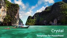  Presentation with thailand - Slide deck consisting of thailand phi phi island hot background and a ocean colored foreground