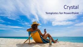  Presentation with tropical fruit and vegetable - Slide deck featuring thailand reading an e-book background and a sky blue colored foreground