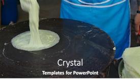  Presentation with pancake - Audience pleasing presentation theme consisting of thailand-street-market-making-pandan backdrop and a tawny brown colored foreground