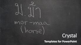  Presentation with thai - Slide deck featuring horse sketch - thai letter written with white background and a  colored foreground