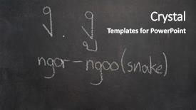  Presentation with thai - PPT theme featuring ngo - thai letter written with white background and a dark gray colored foreground