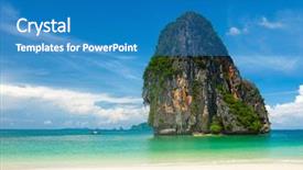  Presentation with thailand - Amazing presentation design having thailand-travel-holidays-summer-tropical backdrop and a teal colored foreground