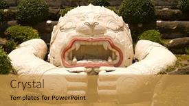  Presentation with thailand - Slides consisting of thailand-wat-bang-phra background and a gold colored foreground