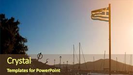  Presentation with walking - Audience pleasing PPT theme consisting of thailandflag - silhouettes of people walking backdrop and a  colored foreground