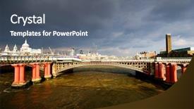  Presentation with storm clouds - Presentation enhanced with thames with storm clouds pass background and a gray colored foreground