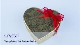  Presentation with gift - Amazing presentation theme having thank attention - box heart-shaped gift backdrop and a sky blue colored foreground