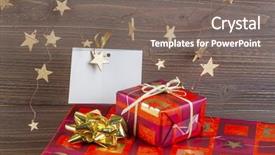  Presentation with gifs christmas - Presentation design consisting of thank attention - gifts for christmas background and a gray colored foreground