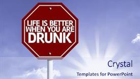  Presentation with life - Slides having thank attention - life is better when you background and a sky blue colored foreground