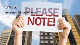  Presentation with urban economy development - Beautiful slides featuring thank attention - please note card with urban backdrop and a light blue colored foreground