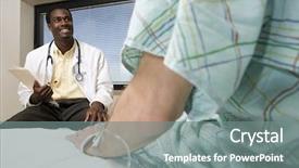  Presentation with hospital - Slides having thank black - doctor and patient in hospital background and a gray colored foreground