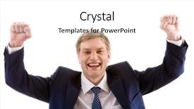  Presentation with award lucky winner - PPT theme consisting of thank boss - portrait of lucky winner showing background and a white colored foreground