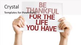  Presentation with end of life care - Slides enhanced with thank giving - be thankful for the life background and a white colored foreground
