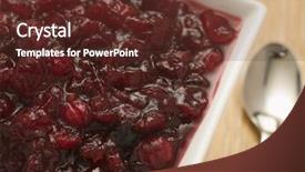  Presentation with sauce - Cool new presentation theme with thank giving - dish of cranberry sauce backdrop and a  colored foreground