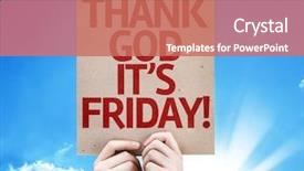  Presentation with thank god - Cool new slide deck with thank god it's friday backdrop and a coral colored foreground