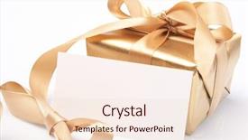  Presentation with note - Amazing PPT layouts having thank gold - beautiful gift with a note backdrop and a  colored foreground