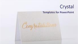  Presentation with congratulations - Slide deck having thank gold - congratulations greeting card background and a  colored foreground