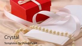  Presentation with silk saree - Cool new slide deck with thank gold - gift on red silk satin backdrop and a lemonade colored foreground