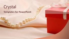  Presentation with red gold - Beautiful slide deck featuring thank gold - gift on red silk satin backdrop and a lemonade colored foreground