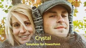  Presentation with autumn - Slide deck having thank gold - young couple having some outdoor background and a  colored foreground