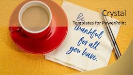  Presentation with inspirational - PPT layouts with thank message - be thankful for all you background and a yellow colored foreground