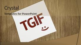  Presentation with tgif - Beautiful slide set featuring date announcment - tgif on paper note backdrop and a coral colored foreground