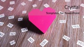  Presentation with yes - Amazing slide deck having thank questions - pink heart with yes backdrop and a coral colored foreground