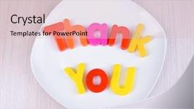  Presentation with table meal plan for osteotphorosis - Slide set featuring thank questions - plate with inscription on table background and a lemonade colored foreground