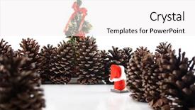  Presentation with thank - Audience pleasing PPT theme consisting of thank slide - photo of christmas tree here backdrop and a  colored foreground