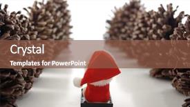  Presentation with santa - Beautiful presentation design featuring thank slide - photo of go santa backdrop and a  colored foreground