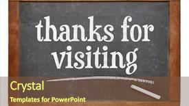  Presentation with thank - Audience pleasing PPT layouts consisting of thank you for visiting sign backdrop and a tawny brown colored foreground