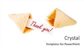  Presentation with cookie - Presentation theme having thank you - backlit single fortune background and a white colored foreground