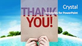  Presentation with thank you card - Amazing slides having thank you card backdrop and a teal colored foreground